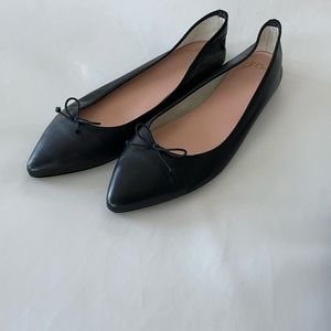 J. Crew black pointy flats-worn twice